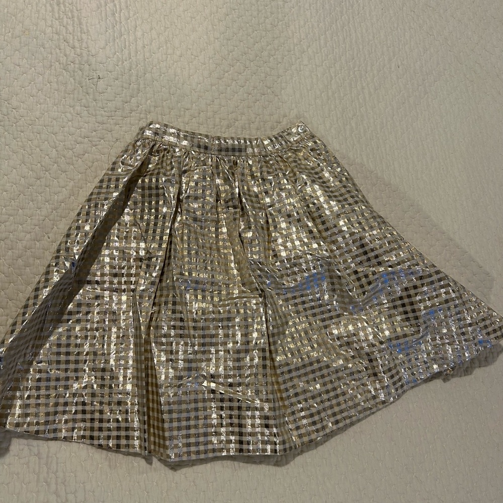Girls Bonpoint Collection gold skirt